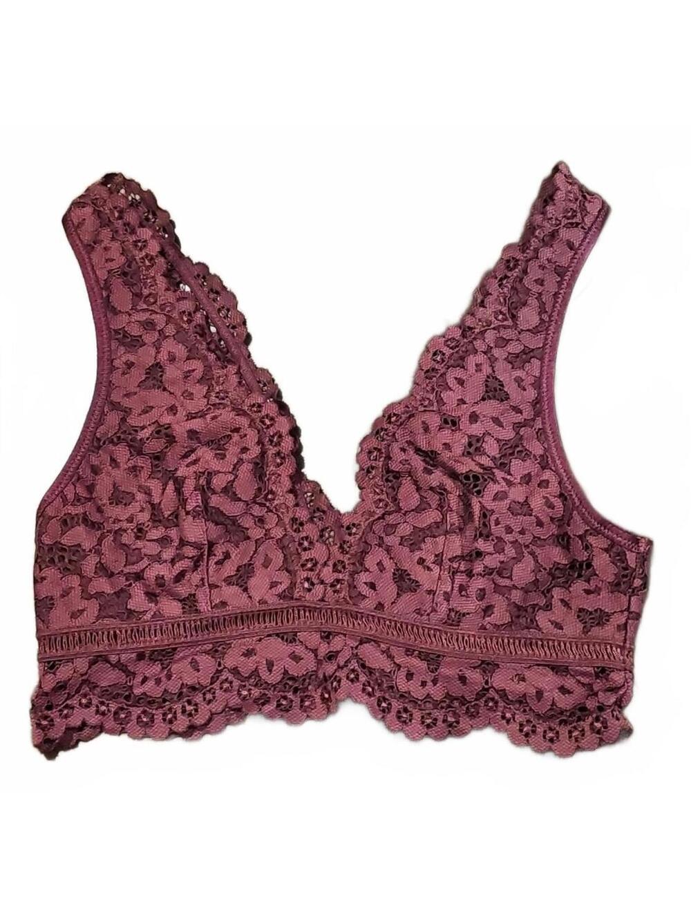 Victoria's Secret Body By Victoria Purple lace bralette bra size small NWT